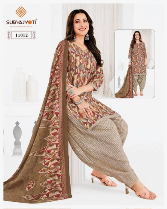Trendy Patiyala Vol 11 By Suryajyoti Cotton Printed Dress Material Wholesale Market In Surat
